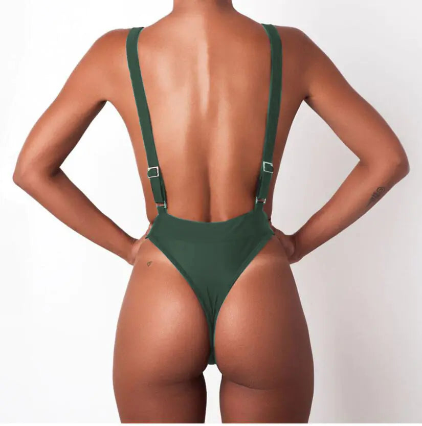 Solid Color Bikini and One-Piece Swimsuit for Women