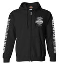 Harley-Davidson Herren Lightning Crest Sweatshirt mit durchgehendem Reißverschluss, Schwarz (M)