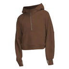 Women's Sports Fitness Fleece Half Zip Hoodie