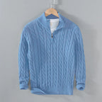 Loose Zip Knitted Pullover Sweater