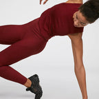 Seamless Stripe High-Waisted Workout Leggings Set
