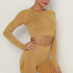 Seamless Long Sleeve Activewear Top for Women