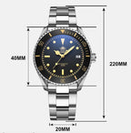 ADDIESDIVE Flieger taucheruhr Herren Automatische Uhr Edelstahlarmband H9