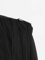 Schwarzer Blazer mit Quasten