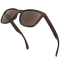 VITENZI Sonnenbrille mit Lesebrille für Damen und Herren, Retro-Lesebrille, getönte Sonnenbrille mit Vollsichtbrille – Turin in Braun