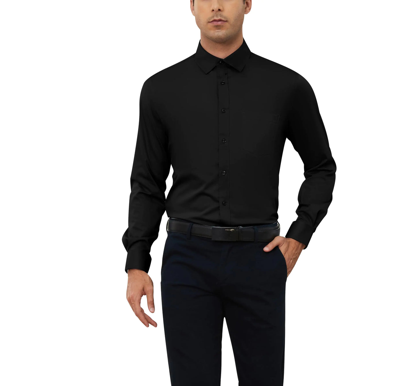 Camisa de vestir elástica para hombre