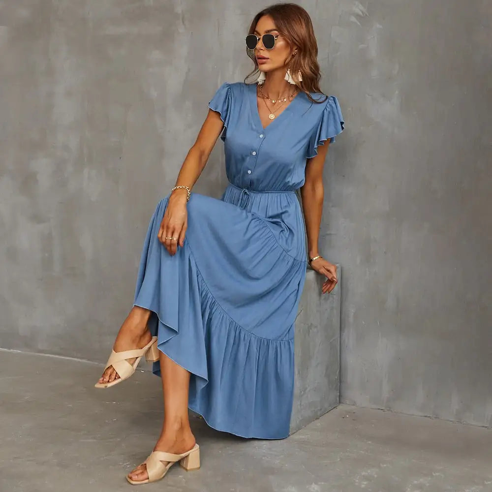 Eli Plain Midi Dress