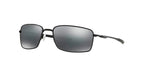 Oakley Mens OO4075 Square Wire Rectangular Sunglasses Polished Black/Black Iridium 60 mm