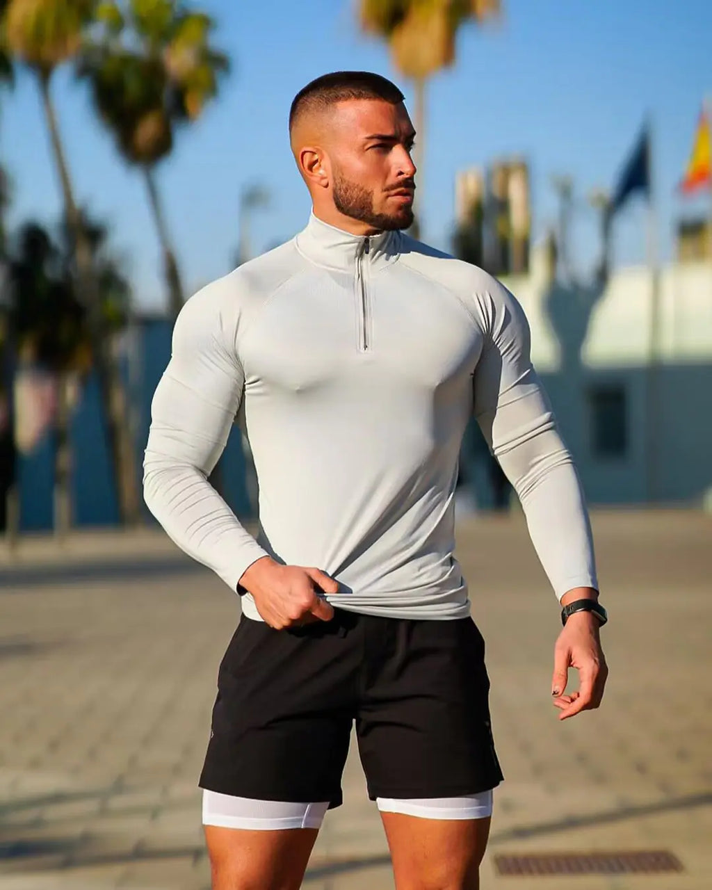Half-Zip Fitness T-Shirt