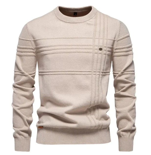 Men's Classic Round Neck Pullover – European Fit