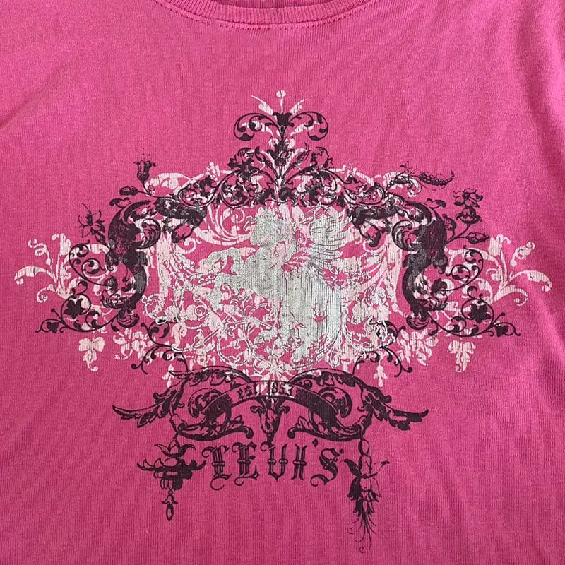 Women's Vintage Printed Short Sleeve T-Shirt