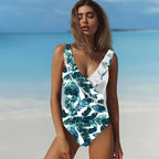 Women's Sexy Ruffled One-Piece Swimsuit