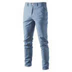 Pantalones de algodón de corte entallado para hombre