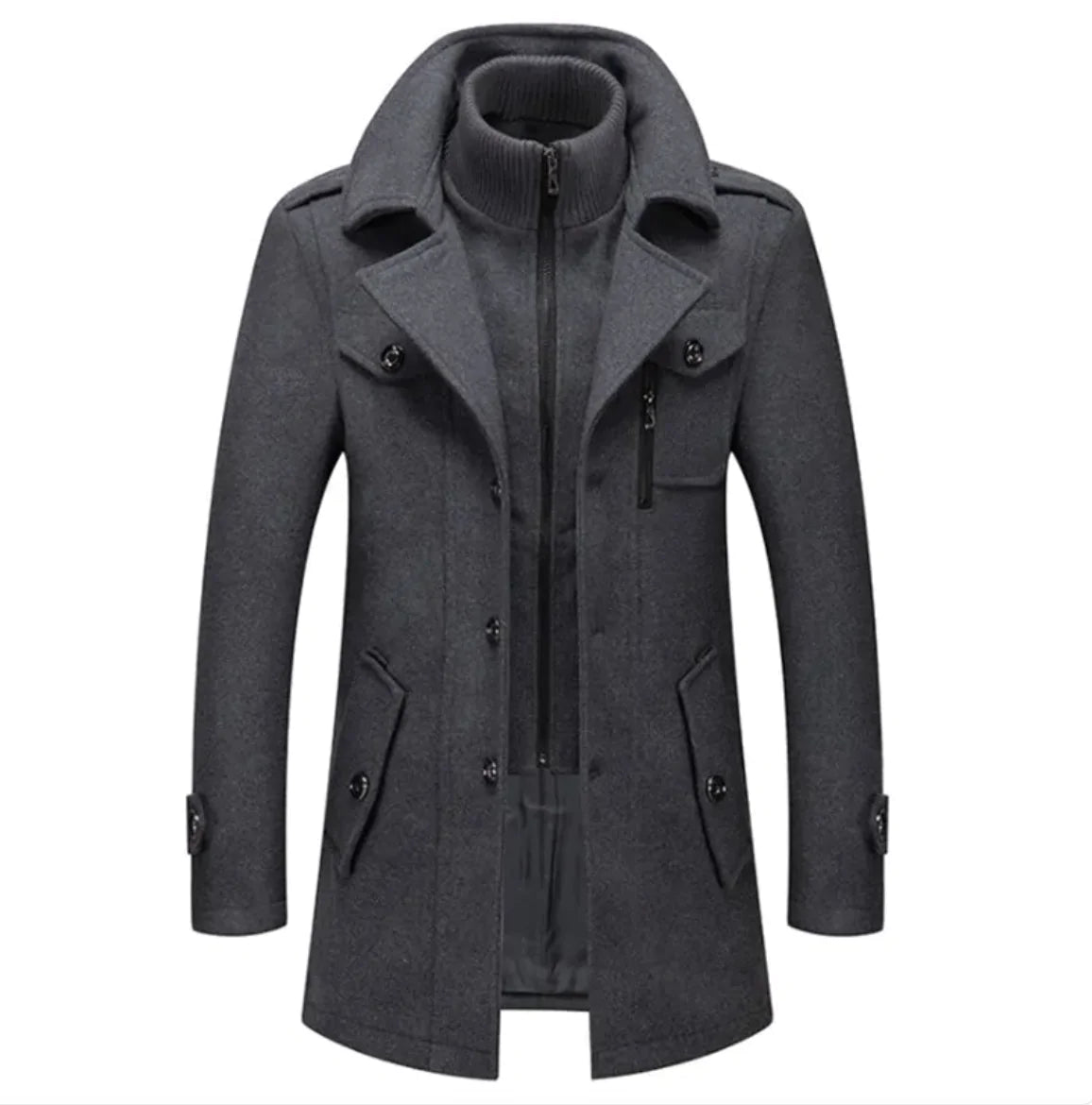 Chaqueta de lana de algodón resistente al frío para hombre