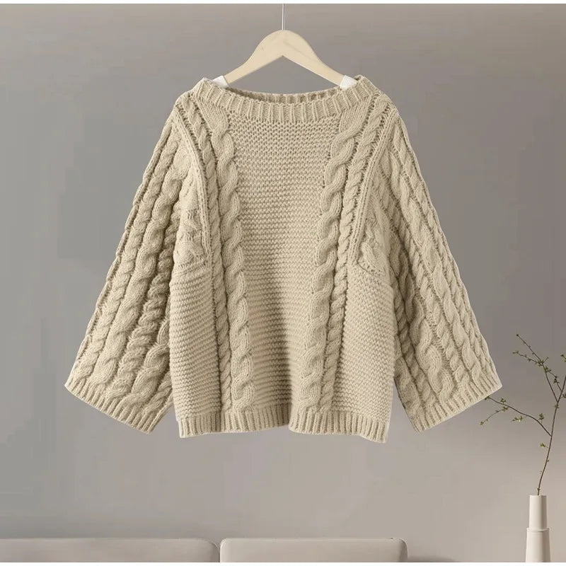 Round Neck Knit Pullover Sweater