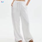 Wide Leg White Trousers For Women
