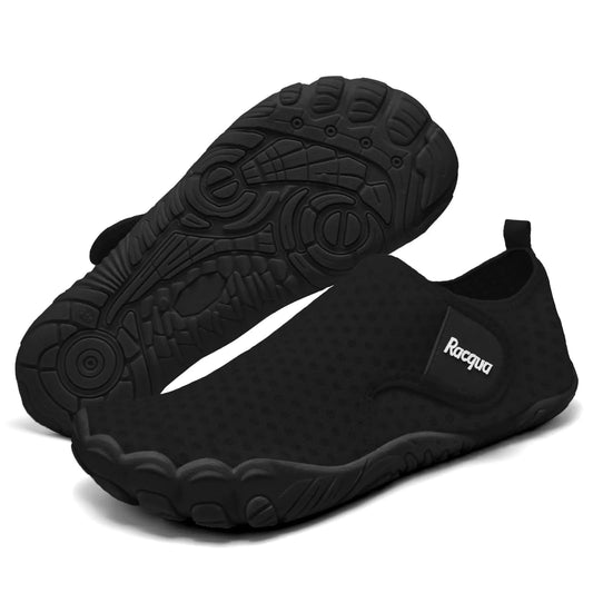 Racqua Water Shoes for Women Beach Shoes Men Pool Shoes for Women Mens Water Shoes Black 6 Women/5 Men