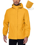 COOFANDY Mens Windbreaker Jackets Waterproof Mens Rain Jacket Lightweight Packable Rain Coat For Hiking Golf Running