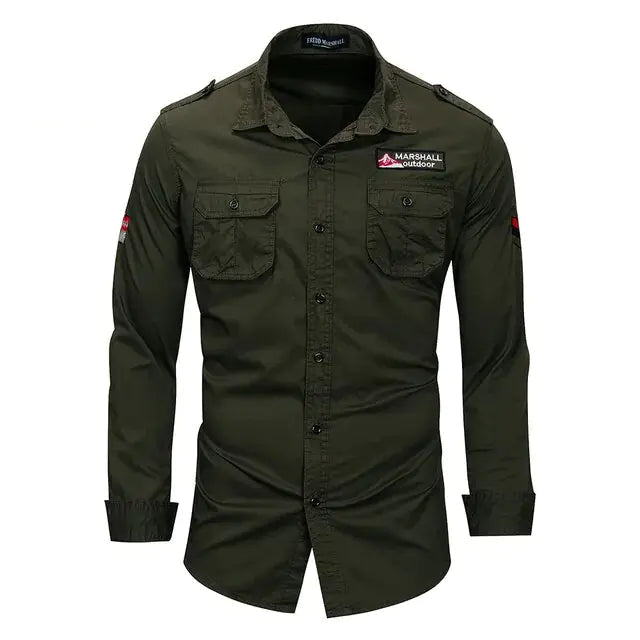 Military Shirt Men's Long Sleeve