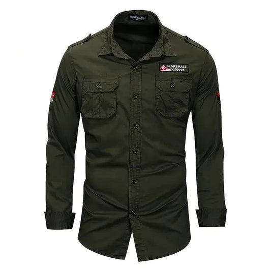 Military Shirt Men's Long Sleeve