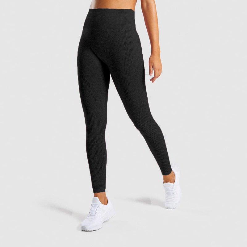 Solid High Waist Energy Seamless Yoga Leggings Women Workout Running Sport Pants Push Up Hip Fitness Gym Leggings Female Tights