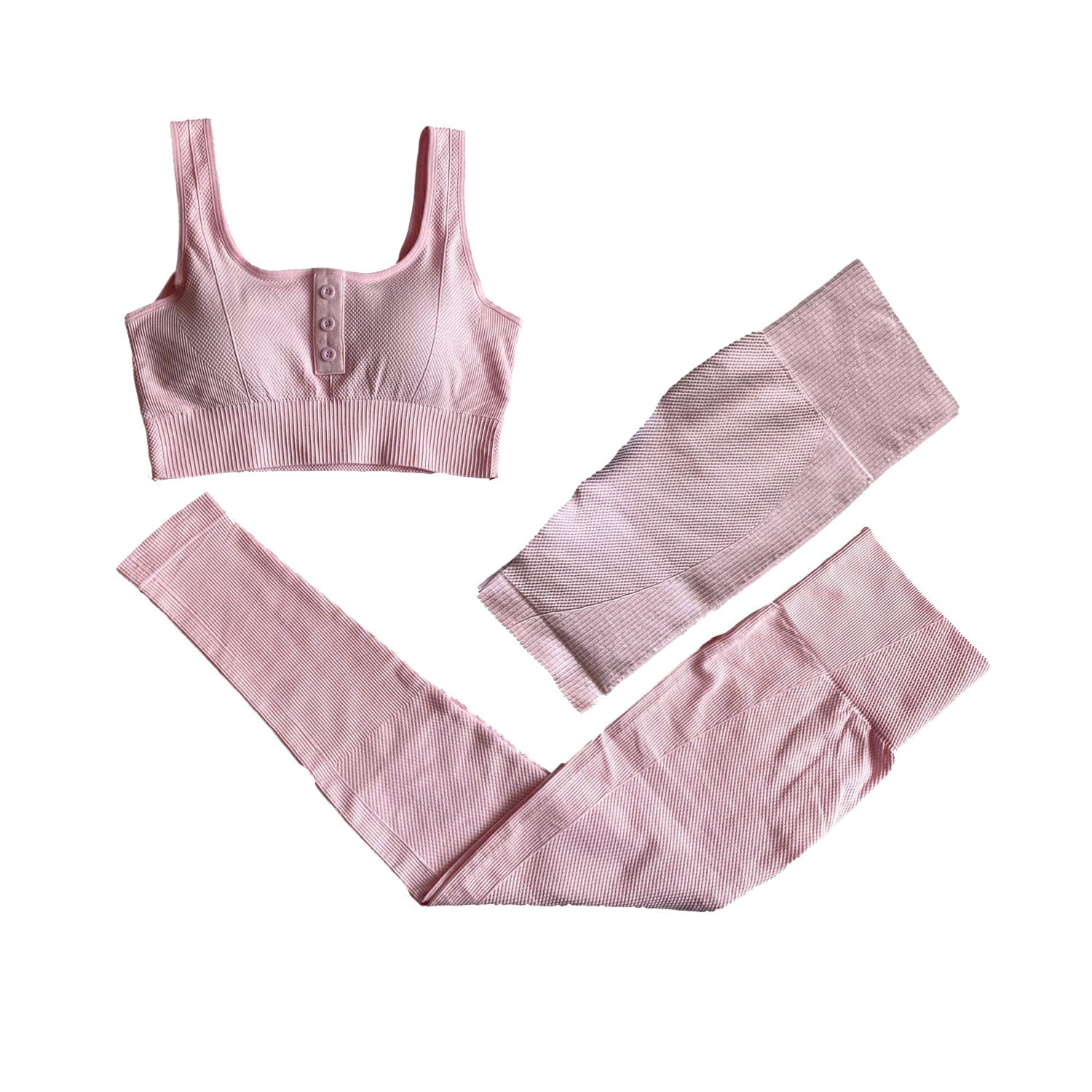 Sportswear Yoga 3PCS Set Women GYM Clothing Solid Sleeveless Tank Top +Shorts+Pants Suit Casual Workout Active Push Up Tracksuit