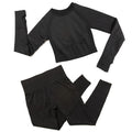 Gym Sport Outfits Yoga Clothing Set Women Long Sleeves Fitness Shirt Seamless Leggings Running Suit Workout Tracksuit Activewear