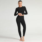 Gym Sport Outfits Yoga Clothing Set Women Long Sleeves Fitness Shirt Seamless Leggings Running Suit Workout Tracksuit Activewear