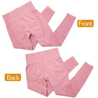 Gym Sport Outfits Yoga Clothing Set Women Long Sleeves Fitness Shirt Seamless Leggings Running Suit Workout Tracksuit Activewear