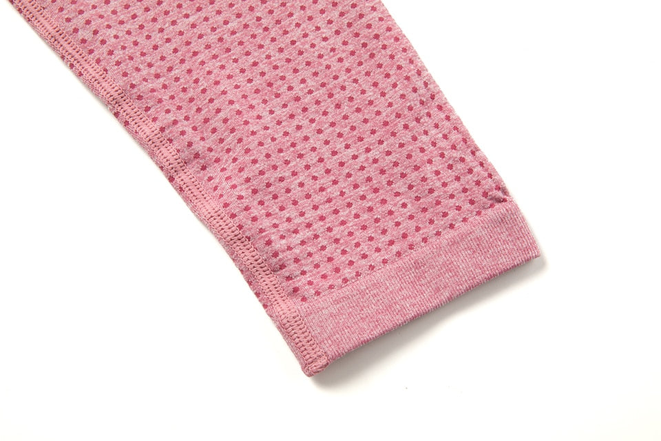 Gym Sport Outfits Yoga Clothing Set Women Long Sleeves Fitness Shirt Seamless Leggings Running Suit Workout Tracksuit Activewear