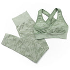 Yoga Sets Leggings Gym Sportswear Fitness Pants Sports Bra Running Suits Workout Outfits 2 Piece Tracksuits Exercise Activewear