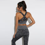 Yoga Sets Leggings Gym Sportswear Fitness Pants Sports Bra Running Suits Workout Outfits 2 Piece Tracksuits Exercise Activewear