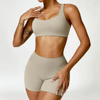 Women's 2PCS Yoga Tracksuit with Leggings and Crop Top