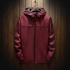 Slim-fit White Casual Hooded Jacket with Pockets