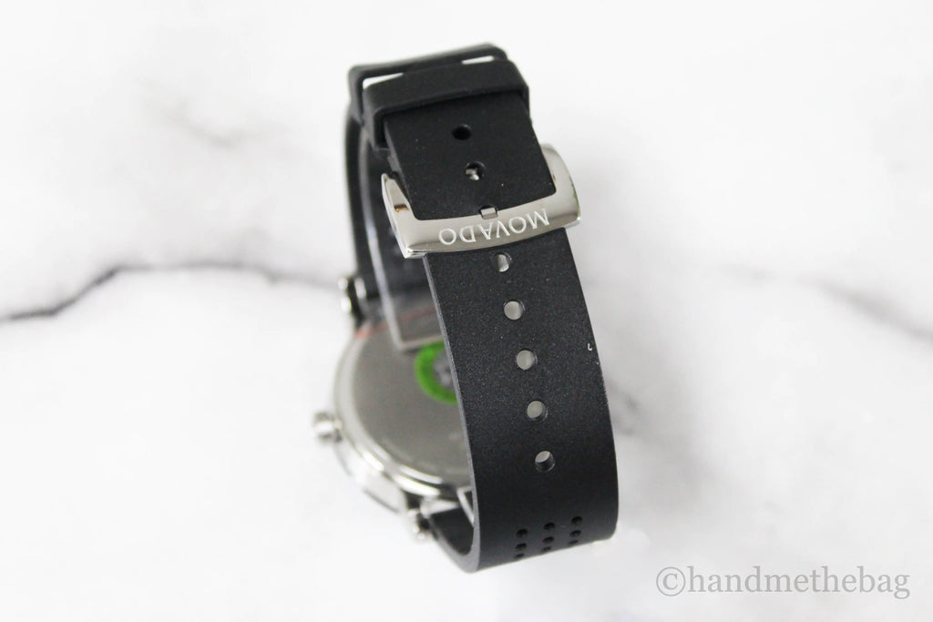Reloj Movado Museum Sport con esfera negra y correa de silicona negra