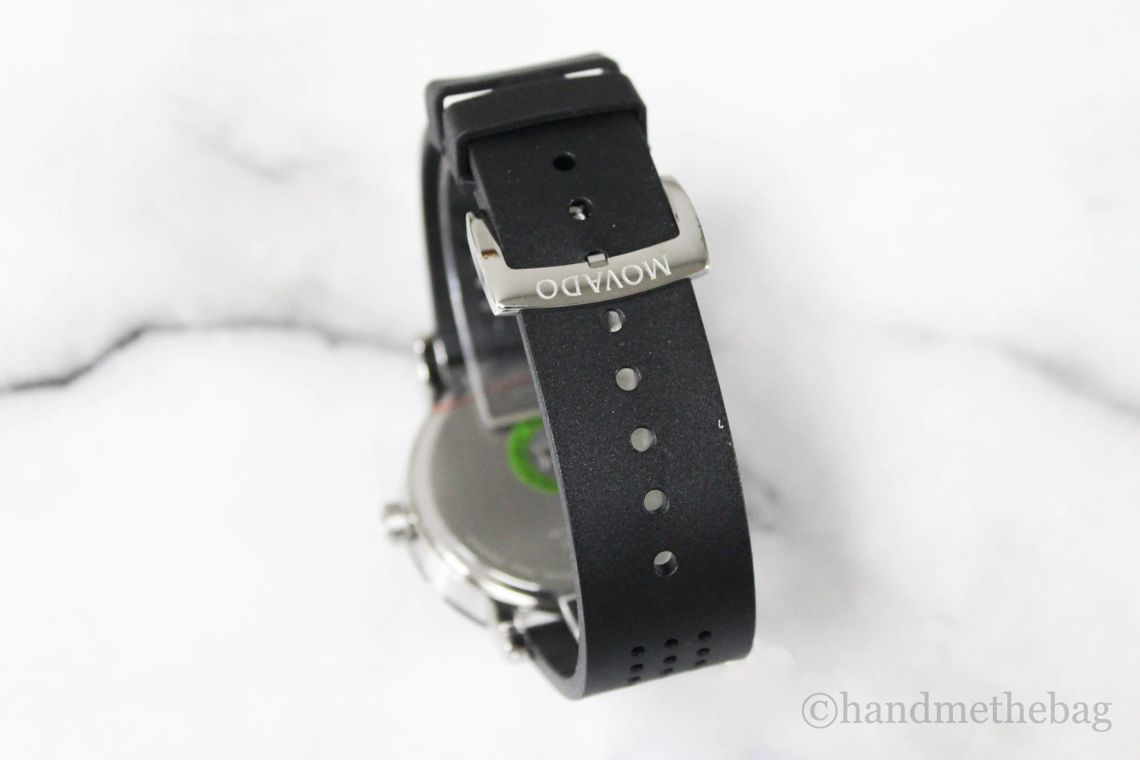 Reloj Movado Museum Sport con esfera negra y correa de silicona negra