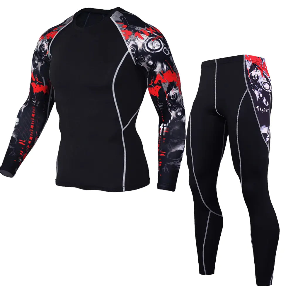 Men's Athletic Set - Long Sleeve Dry Fit T-Shirt