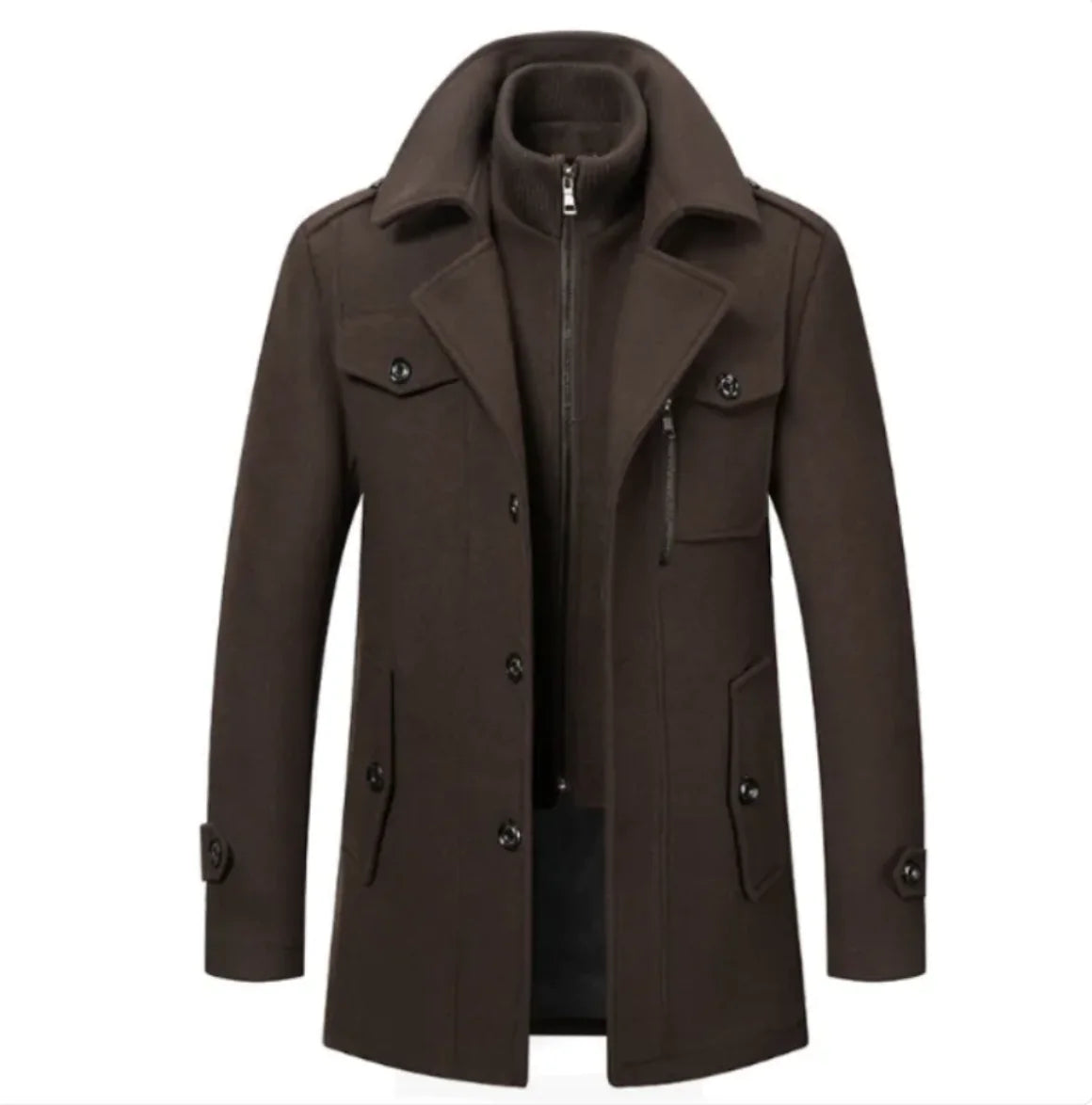 Chaqueta de lana de algodón resistente al frío para hombre