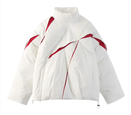 Color Matching Fashion Bread Coat For Men