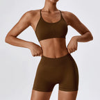 Seamless Yoga Outfit Set for Women - Quick Dry Material