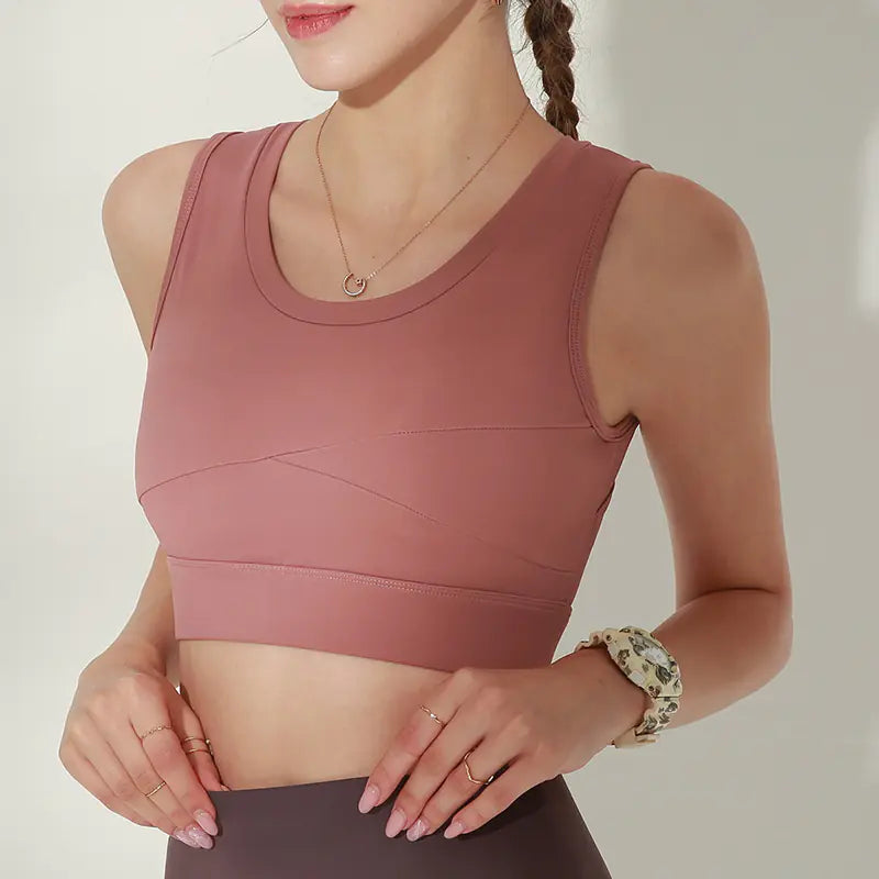 Women's Sports Bra for Running and Yoga, Shockproof