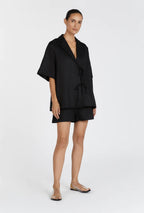 Black Linen Top | Linen Top | Shirt Top | Summer Top | 100% Organic Linen