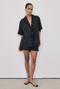 Black Linen Top | Linen Top | Shirt Top | Summer Top | 100% Organic Linen