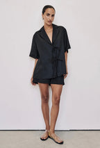 Black Linen Top | Linen Top | Shirt Top | Summer Top | 100% Organic Linen