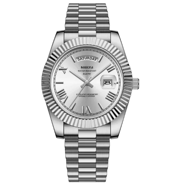 Fashion Men's Quartz Watch with Solid Stainless Steel Strap