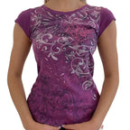 Women's Vintage Printed Short Sleeve T-Shirt