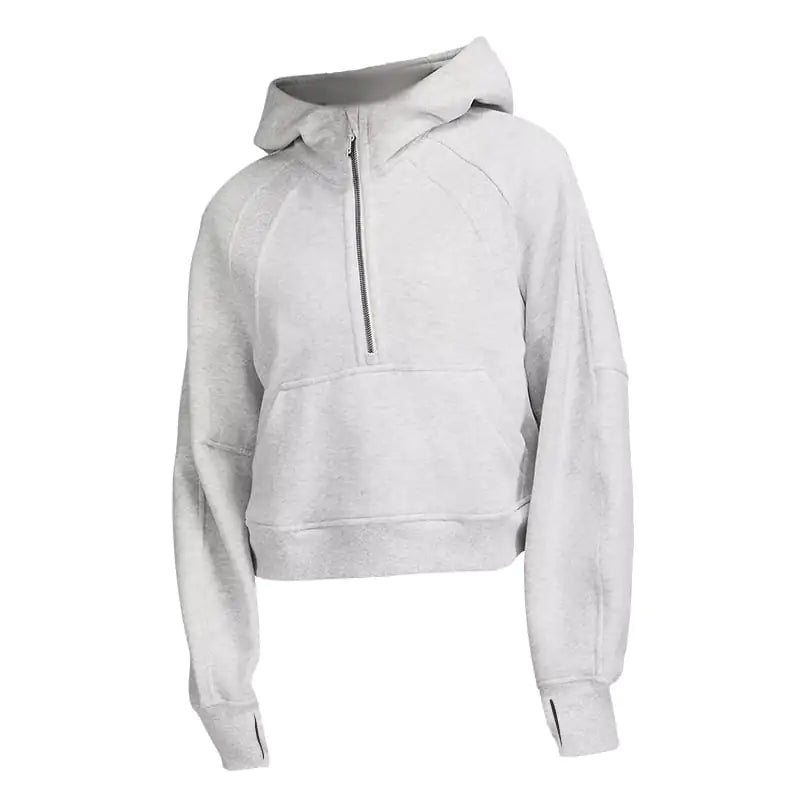 Women's Sports Fitness Fleece Half Zip Hoodie