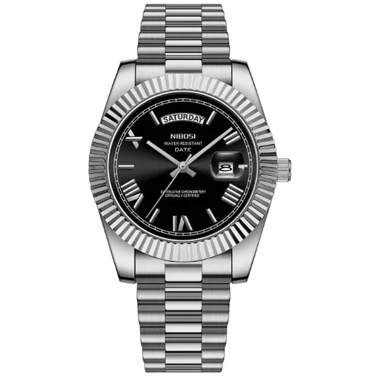 Fashion Men's Quartz Watch with Solid Stainless Steel Strap