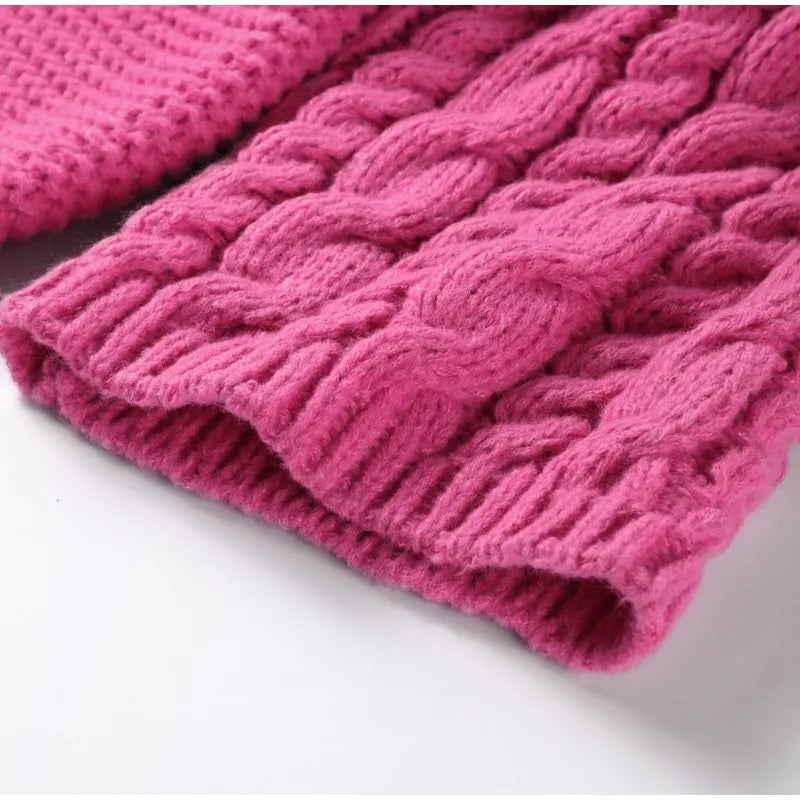 Round Neck Knit Pullover Sweater