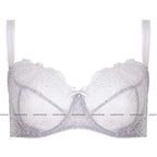 Sheer Mesh Balconette Bra Gorteks Pamela Silver